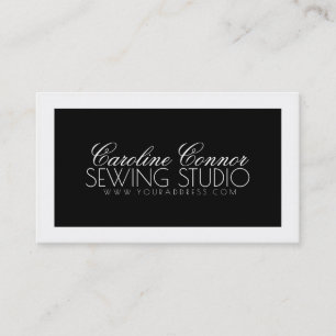 NaaiStudio Black & White-gebold ontwerpkaart Visitekaartje