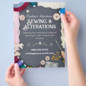 Naaiveranderingen Diensten Flyer Sjabloon (Hand)