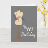  naaiwerk kaart (Gele Bloem)