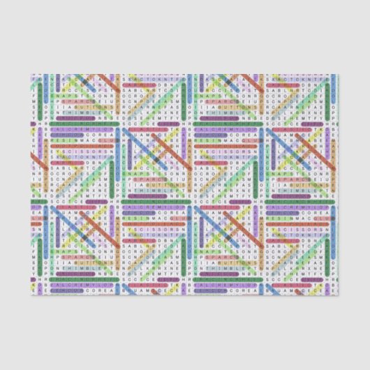 Naaiwoord maken Zoeken Tissuepapier (Voorkant)