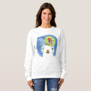 Naakt Kerstman vrouwen witte sweatshirt