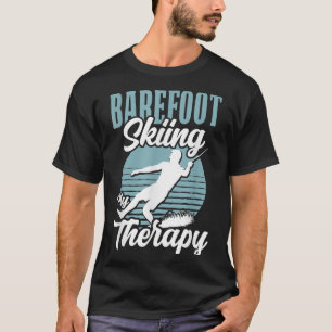Naakt skiën is mijn therapie watersport meer leven t-shirt