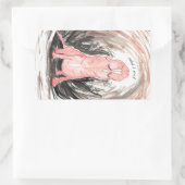 Naakte (en trotse) molrat rechthoekige sticker (Tas)