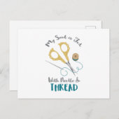 Naald en draad briefkaart (Voorkant / Achterkant)