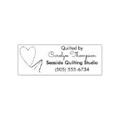 Naald en draad handgemaakt door gepersonaliseerd  zelfinktende stempel (Design)