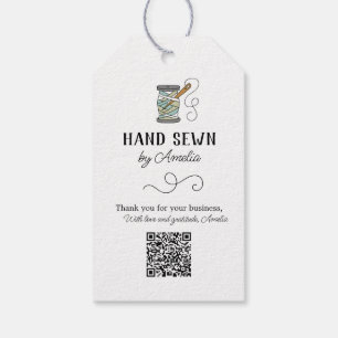 Naald en Draad Handgeschreven Naai Dank Je Wel Cadeaulabel