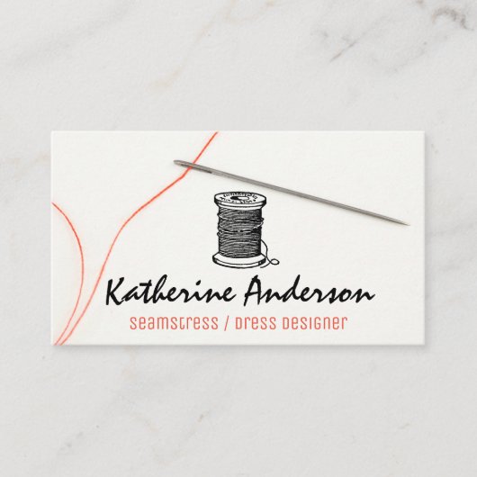 Naald en draad | Naaigoed Visitekaartje (Voorkant)