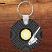 Naald op record sleutelhanger (Voorkant)