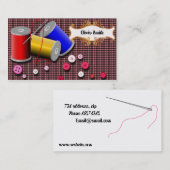 Naalden en draad visitekaartje (Voorkant / Achterkant)