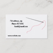 Naalden en draad visitekaartje (Achterkant)