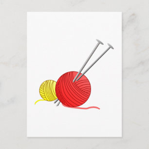 Naalden en garen briefkaart