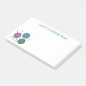 Naalden en kogels van garen, gepersonaliseerd post-it® notes (Schuin)