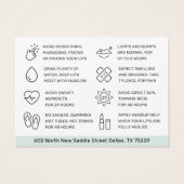 Naalden vulstof estheticien Aftercare Kaart (Achterkant)