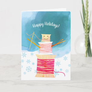 Naaldschroefsnowman naaigartels voor kerstmis Holi Feestdagen Kaart