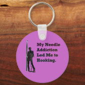 Naaldverslaafde Sleutelhanger (Voorkant)