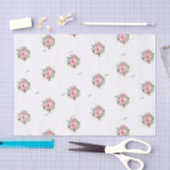 Naam, 3 weefselbladen, roze poinsettia patroon tissuepapier (Craft)