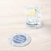 Naam:  90e verjaardag Random Number Pattern Blue Kartonnen Onderzetters (Insitu)