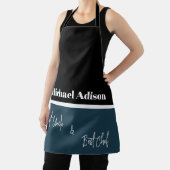 Naam aangepast script speciale elegant beste ooms  schort (Insitu)