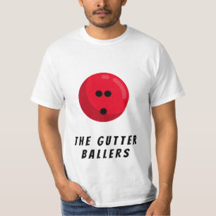Naam aangepast team Red Bowling Ball T-shirt