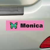 "Naam" Aangepaste automatische besturing Rosa Abst Bumpersticker (Op auto)