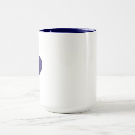 Naam Aangepaste Dark Blue Heart Mok (Midden)