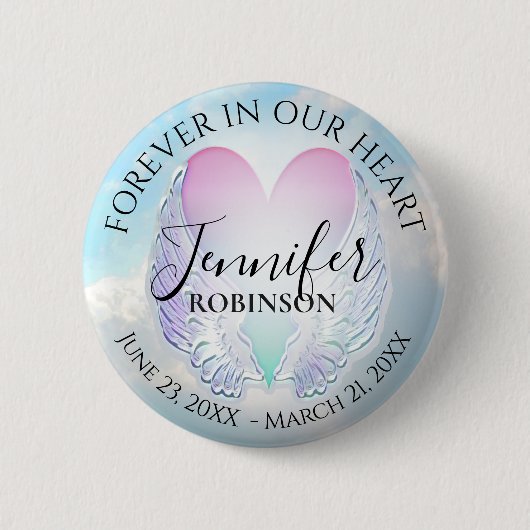 Naam aangepaste herinnering toevoegen ronde button 5,7 cm (Voorkant)