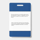 Naam aangepaste Logo foto-balk Badge (Back)