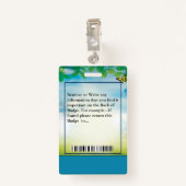 Naam aangepaste Logo foto-balk Badge (Achterkant met clip)