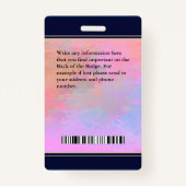 Naam aangepaste Logo foto-balk Badge (Achterkant)