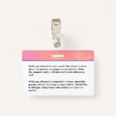 Naam aangepaste Logo foto-balk Badge (Achterkant met clip)