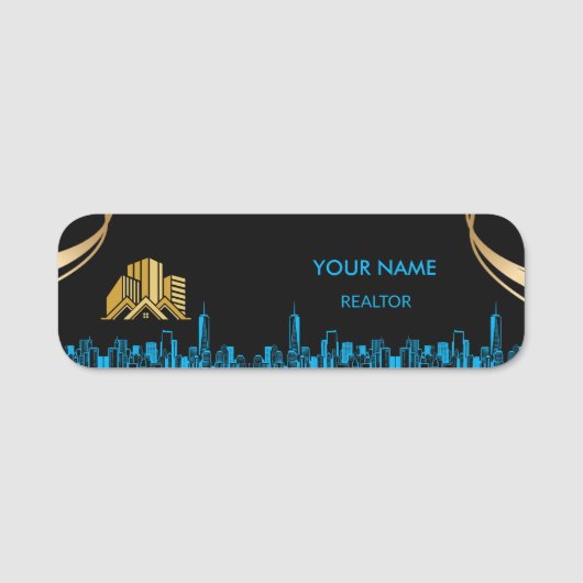 Naam aangepaste makelaar Tag Badge (Voorkant)