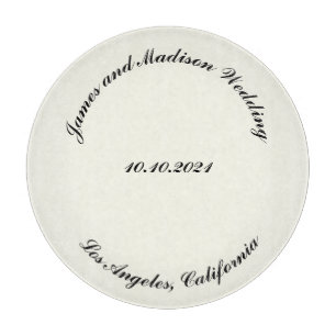 Naam aanpassen, datum zwarte ivoorbruiloft snijplank