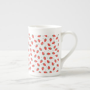 Naam aardbeien aanpassen met stippen cup porselein kop
