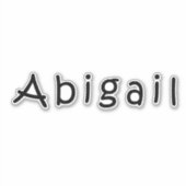 Naam Abigail Sticker (Voorkant)