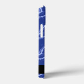  naam Abstract blauw golfpatroon Case-Mate iPhone Case (Achterkant / Rechts)