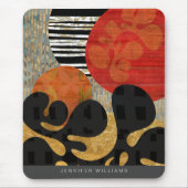  naam Abstract modern design persoonlijk Muismat (Voorkant)