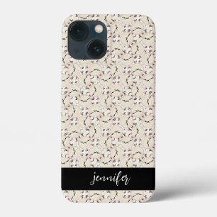 naam Abstract retro klokpatroon iPhone 13 Mini Hoesje
