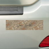 Naam abstracte gouden Bumpersticker (Op auto)