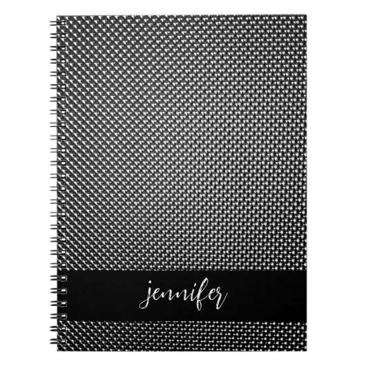  naam Abstracte rasterstructuur Notitieboek (Voorkant)