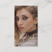 Naam Actress Model Headshot Calligraphy Visitekaartje (Voorkant)
