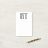 Naam Ademhalingstherapeut RT personaliseren Post-it® Notes (Op bureau)