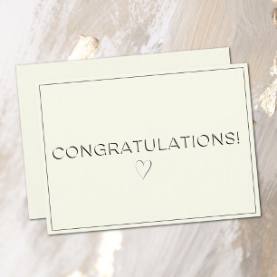 Naam, Adres Ivoor Kleur Felicitaties Plat Notitiekaartje