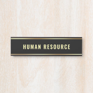 Naam afdeling Human Resource Deurbordje