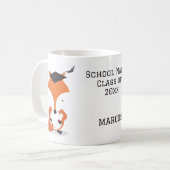 Naam Afstudeerder Pet Fox Afstuderen Koffiemok (Voorkant links)