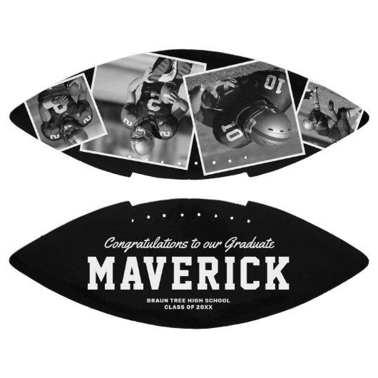 Naam Afstuderen Gift 4 Foto American Football (Panelen)