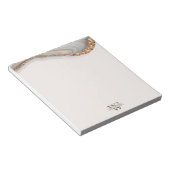 Naam Agate Stone Marble Monogram Notitieblok (Schuin)