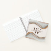 Naam Agate Stone Marble Monogram Notitieboek (Binnen)