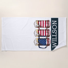 Naam AMERICAN Beer FAMILIE Strandlaken