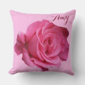  naam Amy  roze roos bloemenboho Kussen (Voorkant)