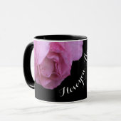 naam Amy roze rozen houden van je Mok (Voorkant links)